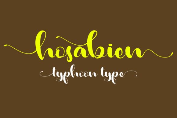 Hosabien: A Handwritten Script for Elegant Layouts