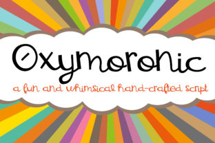 Oxymoronic: A Handwritten Script Font for Crafters and Product Makers