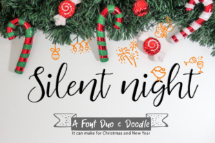Silent Night Duo: A Handwritten Script Font for Web Design