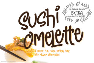 Sushi Omelette Font: A Playful Typeface for Small Business Branding